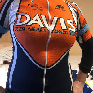 Volea Women's Orange/White cycling Jersey Size M